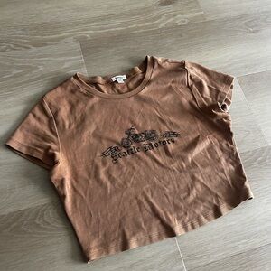 Garage Graphic Crop Top Baby Tee